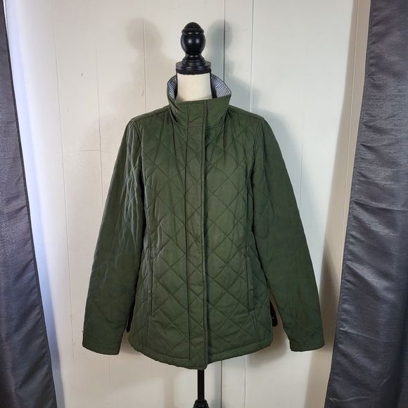 Vineyard Vines Jackets & Blazers - VINEYARD VINES Olive Green Quilted Heavy Outdoor Jacket Size Medium